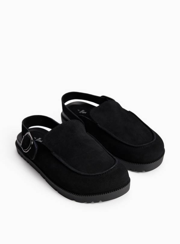 Black Closed Toe Suede Clogs 3 | Tu Clothing