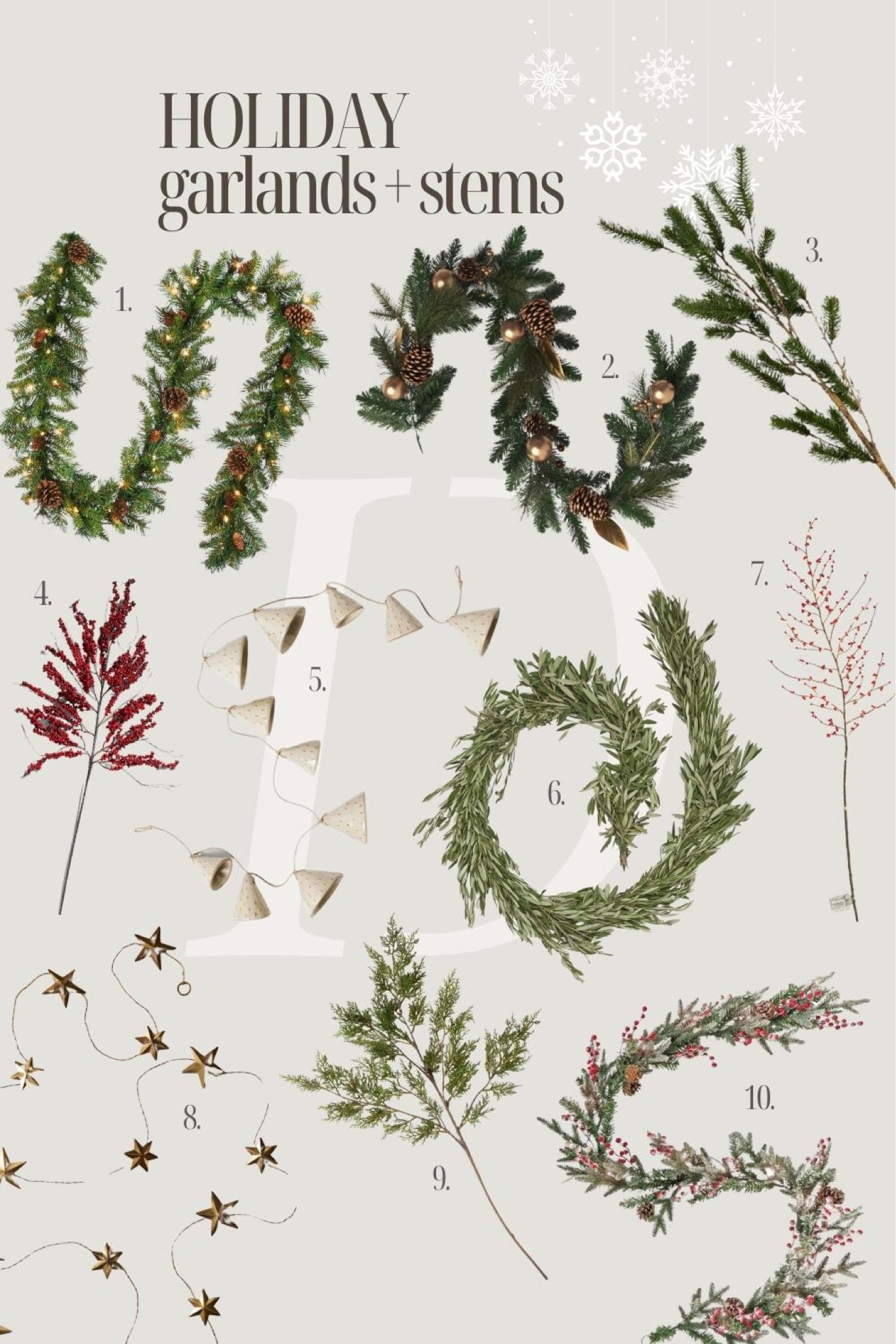 Some holiday garlands and stems for every budget! Love some greenery in our garlands but also some cute decorative garlands are the best to add some cute decoration this season! 

#LTKHoliday #LTKSeasonal #LTKhome