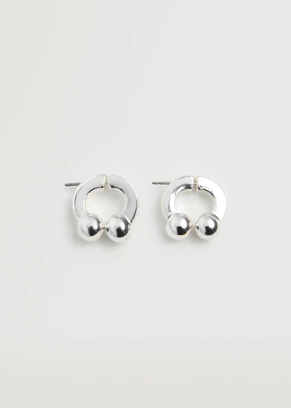 Metallic hoop earrings | MANGO (US)