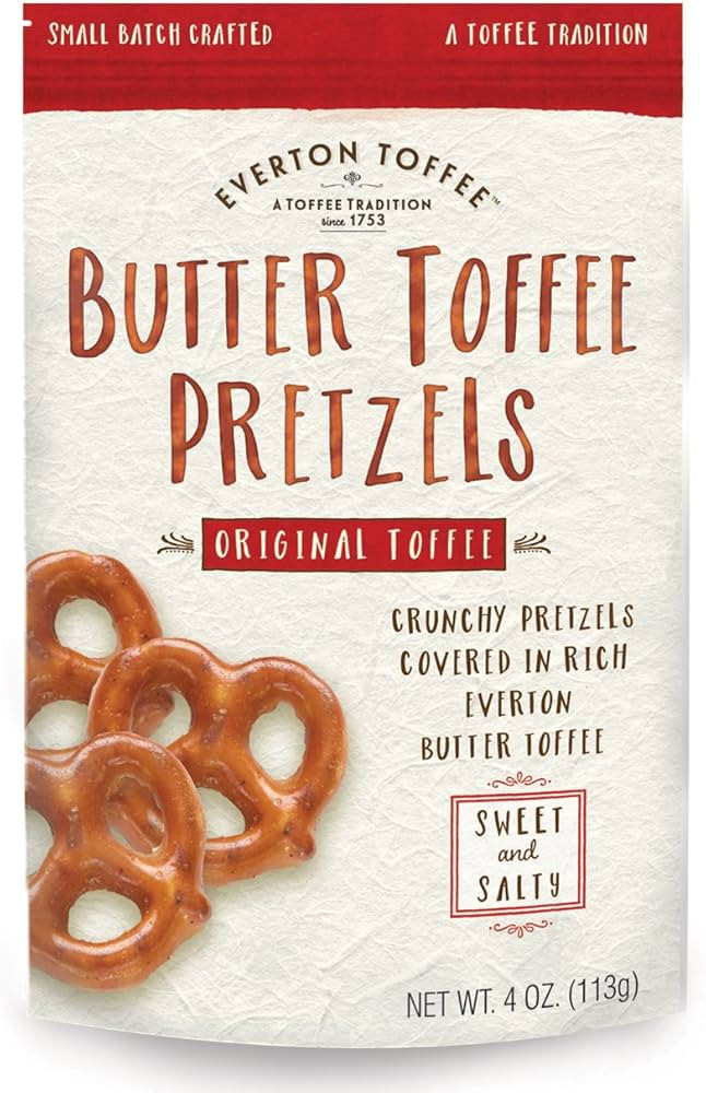 Everton Toffee Butter Toffee Pretzels, Original Toffee Flavor (4 oz. bag, 3-pack), Gourmet Artisa... | Amazon (US)