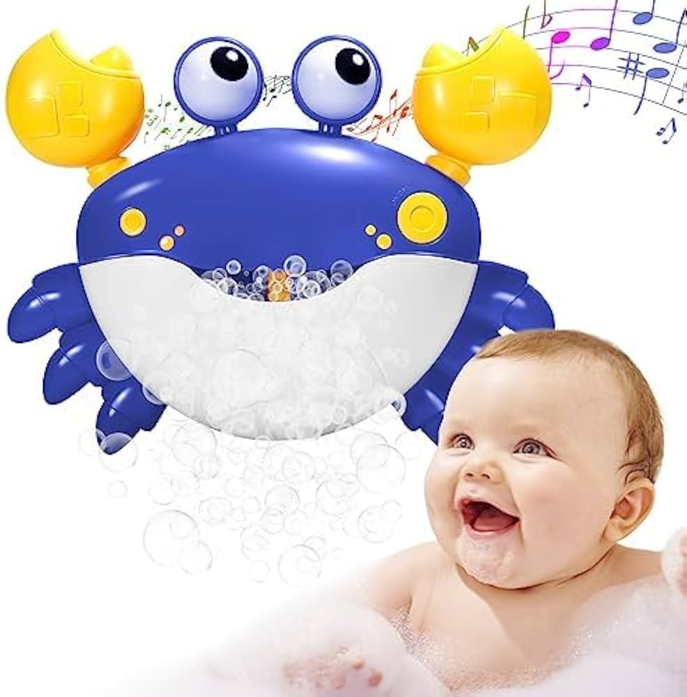 Baby Bath Toys Crab:Bubble Machine Bath Toy Crab Bath Bubble Maker,Blow Bubbles and Plays Childre... | Amazon (US)