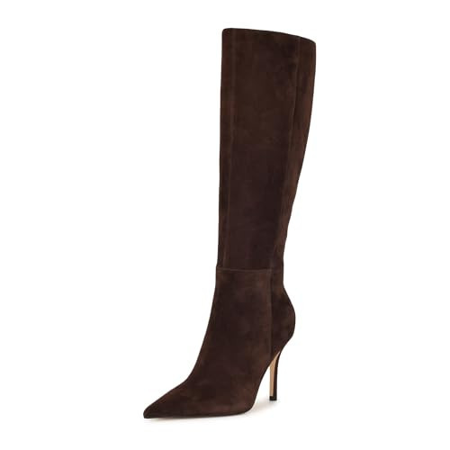 Nine West Women's Gerty Boot, Dark Brown Suede 200, 10 | Amazon (US)