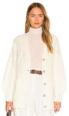 L'Academie Amare Cable Cardigan in Ivory from Revolve.com | Revolve Clothing (Global)