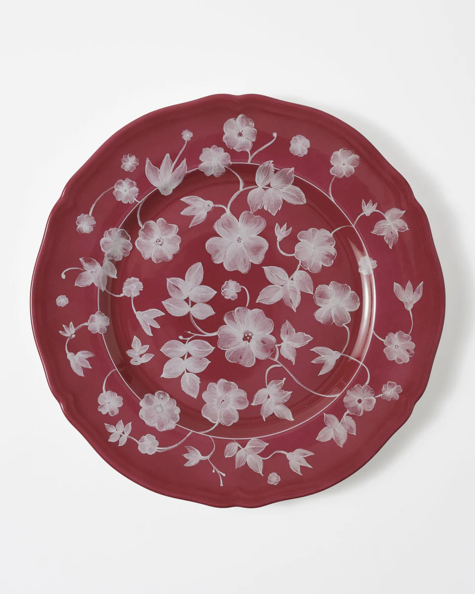 Ginori Floral Charger Magenta | Cabana Magazine