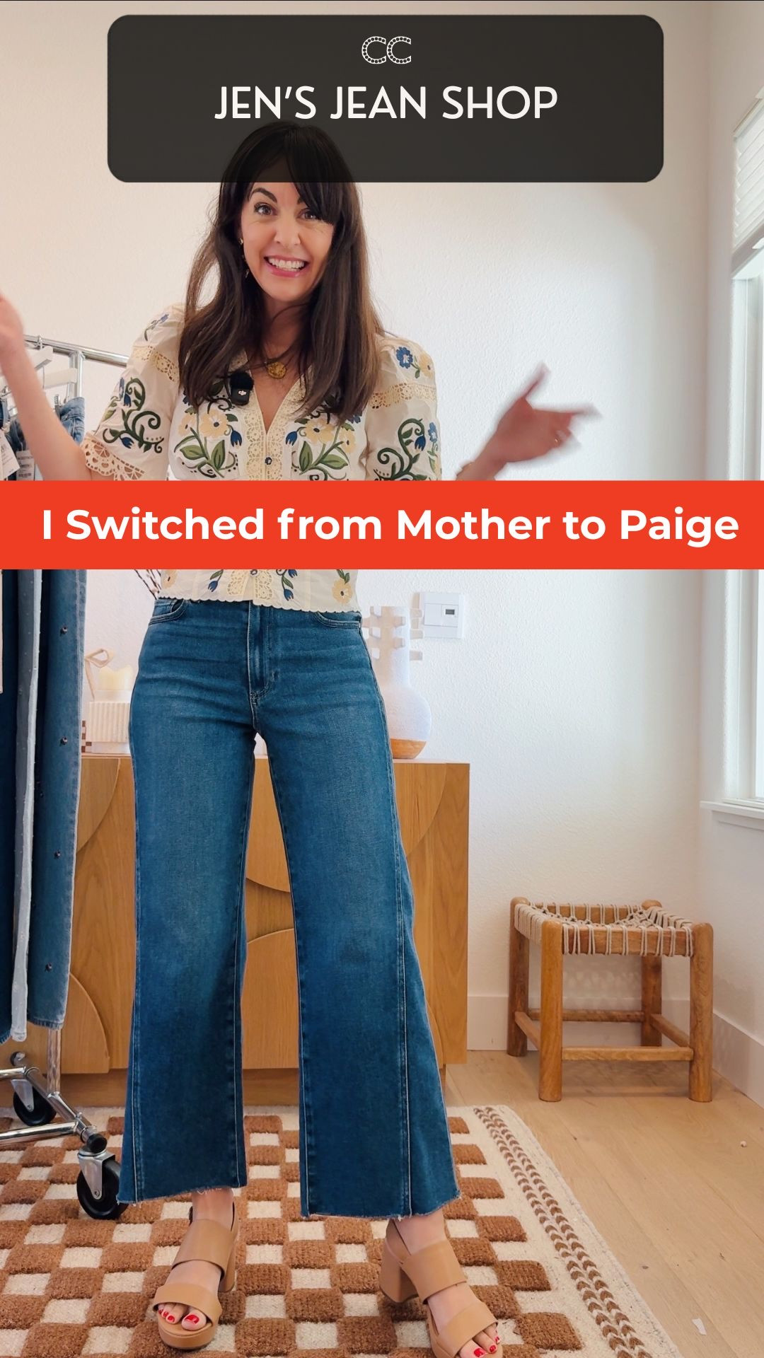 As a self-professed jean snob, I almost bought and hemmed these viral wide leg jeans with side seam detail from MOTHER then I found these!
✅same side seam 
✅ better length and smaller flare for all my shoes 
✅ fabric that won’t stretch out
✅ flattering fit for 9/10 women including petite and curvy body types