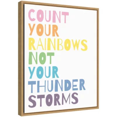 Amanti Art Count Your Rainbows Framed Canvas Wall Art Print | Belk