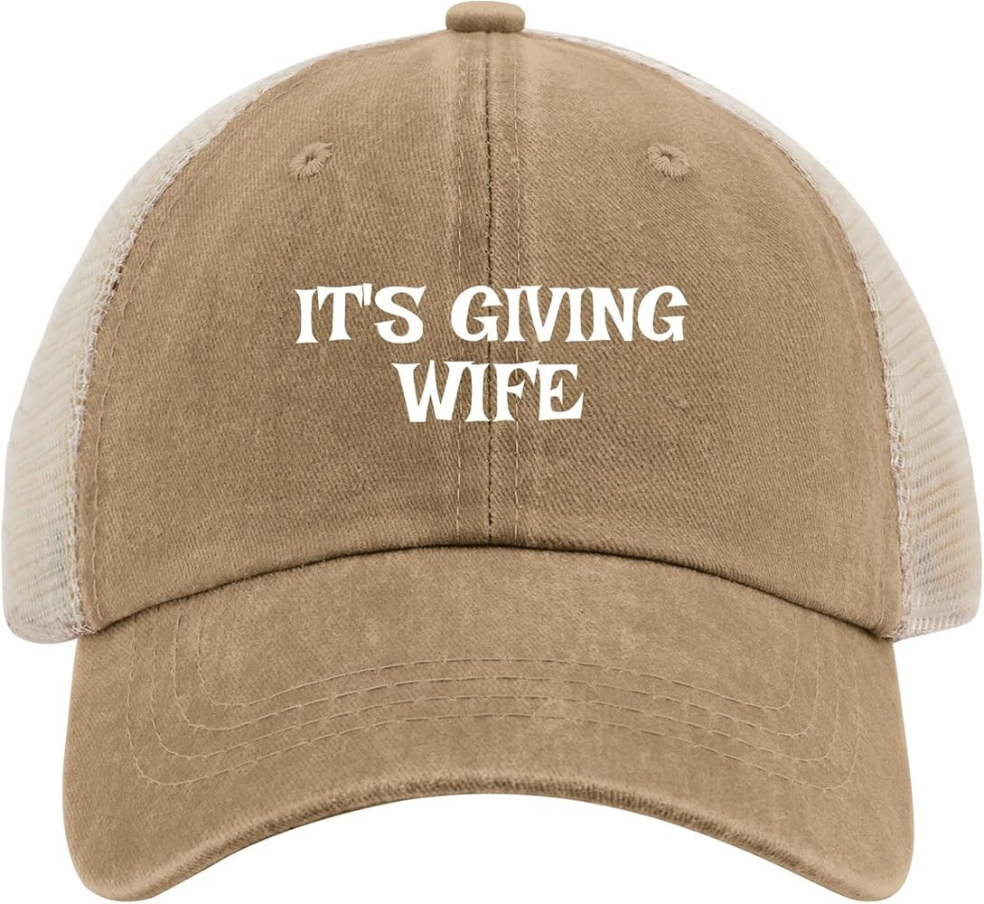 It's Giving Wife Hat Funny Trucker Hats for Men Funny Dad Hat Funny Gifts | Amazon (US)