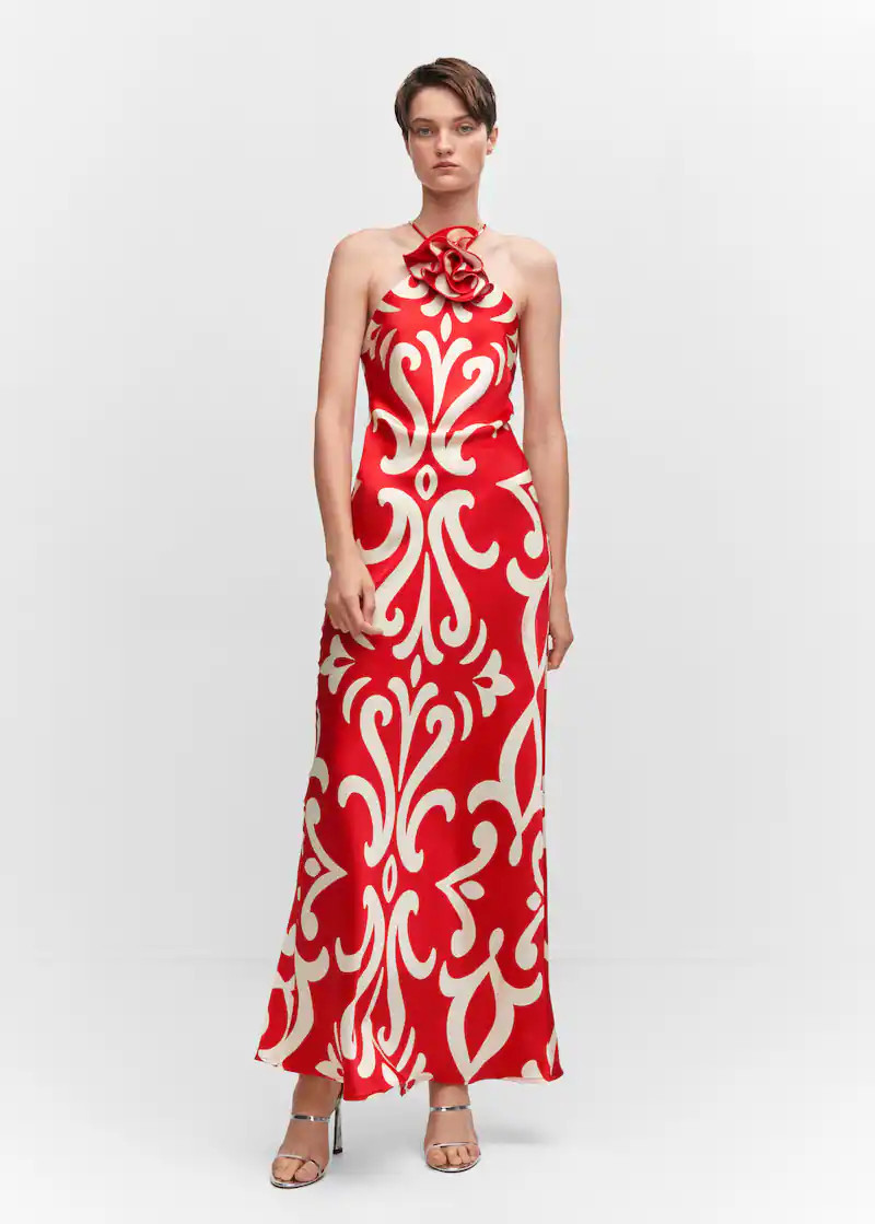 Search: Halter dress with flower detail (4) | Mango United Kingdom | MANGO (UK)