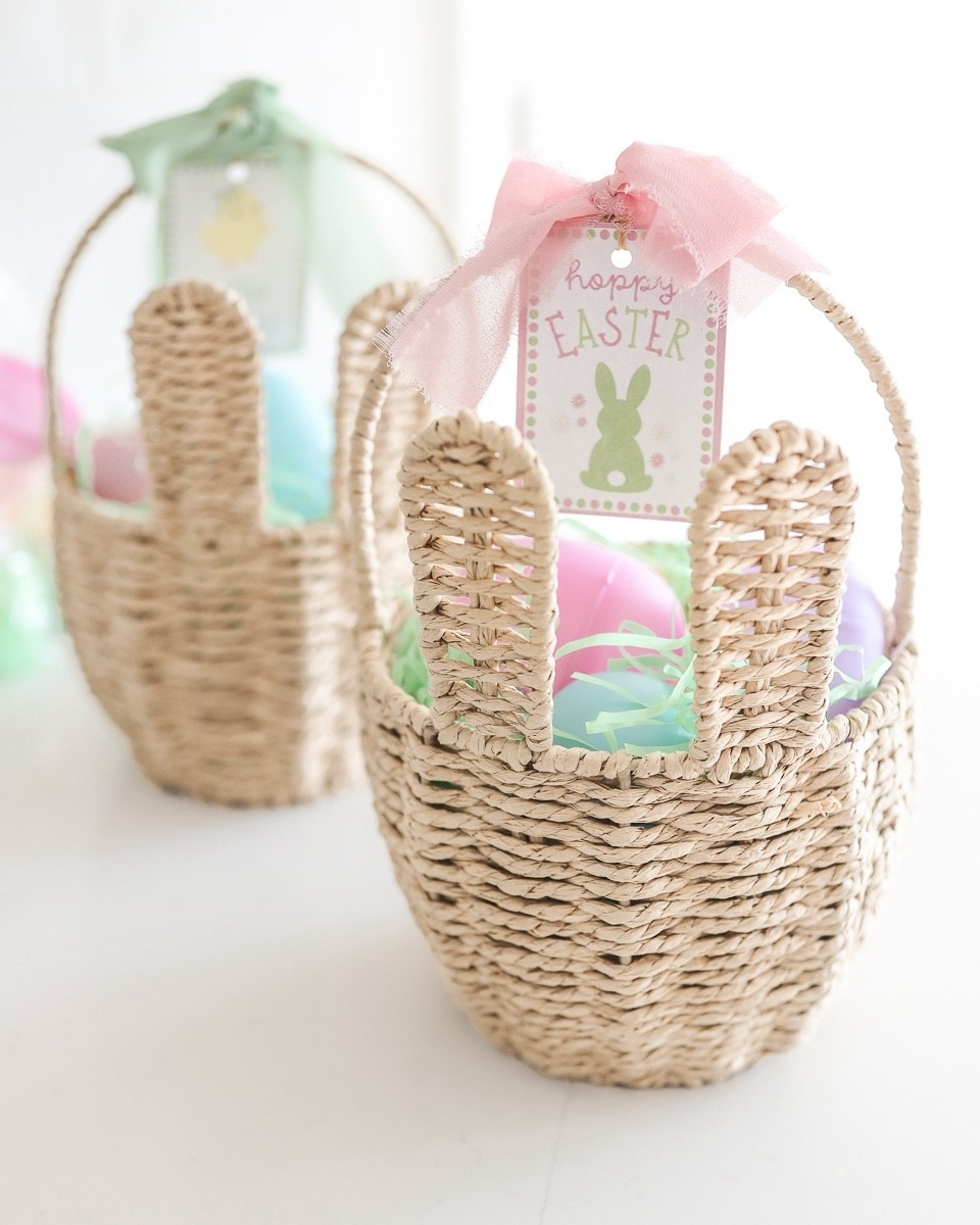 A simple tag and pretty ribbon van completely transform your Easter baskets! Doesn’t hurt when you find the cutest bunny ear baskets around either. 

#LTKSeasonal #LTKKids #LTKHome