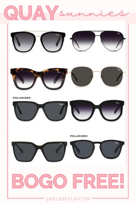 Quay sunglasses on sale BOGO free! 

#LTKsalealert #LTKunder50 #LTKSeasonal