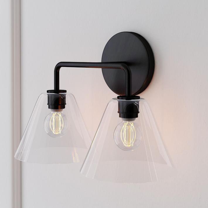 Sculptural 2-Light Cone Sconce | West Elm (US)