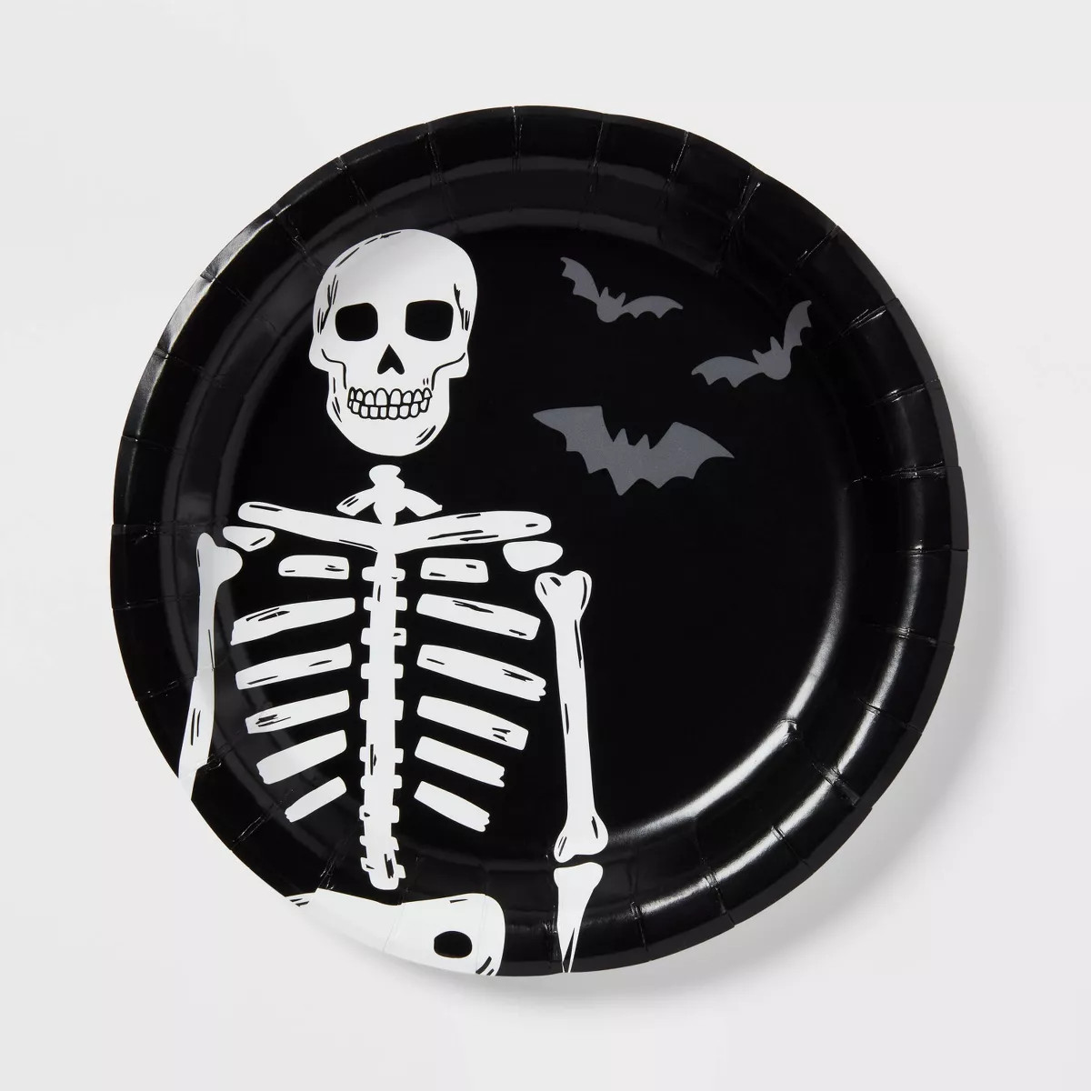 Halloween 20ct Skeleton Black Dinner Plates | Target