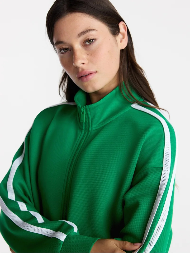 Avia Women's Pique Knit Tennis Jacket, Sizes XS-XXXL | Walmart (US)