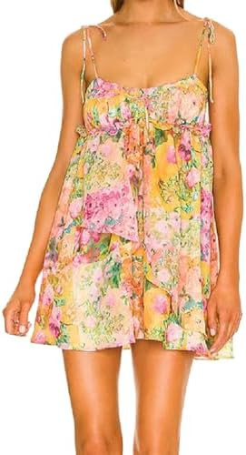 Floral Boho Mini Dress Flowy Chiffon Spaghetti Strap Corset Dress Y2k Floral Summer Dresses for W... | Amazon (US)
