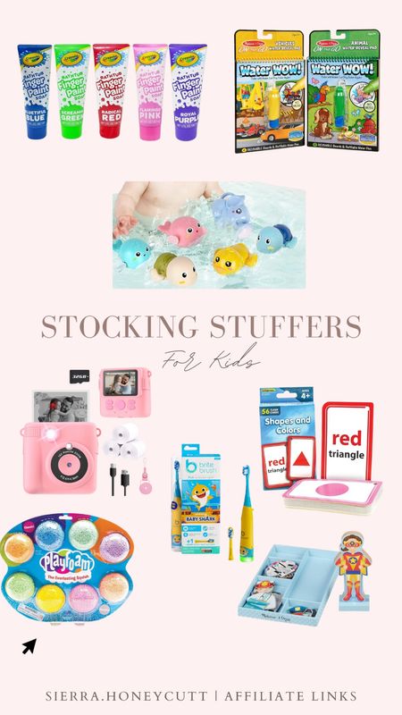 Stocking stuffers for kids, bath toys, flashcards, camera, play dough, toothbrush, gift idea 

#LTKHoliday #LTKGiftGuide #LTKSeasonal