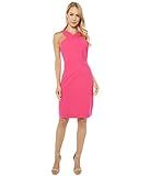Sam Edelman Women's Sleeveless Criss Cross Neck Sheath Dress, Hot Pink, 4 | Amazon (US)