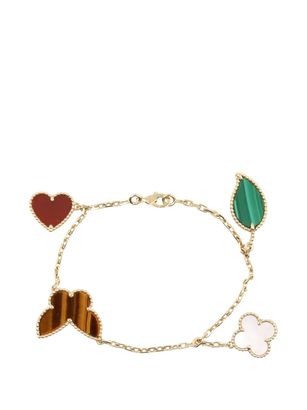 Van Cleef & Arpels Pre-Owned 2010s Lucky Alhambra 4-motif bracelet - Gold | Farfetch Global