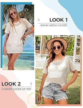 Buauty Womens Swimsuits Coverup Bathing Suits Cover Ups Crochet Swim Suits Swimwear Bikini Beach ... | Amazon (US)