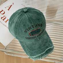 Unisex Alphabet Embroidery Duckbill Baseball Cap With Soft Top Sun Protection And Suitable For Outdoor Activities | SHEIN