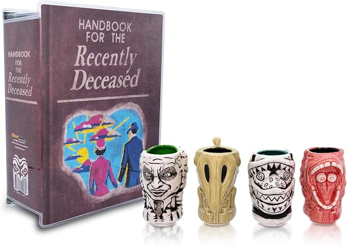 BEETLEJUICE Geeki Tikis Mini Muglets 4-Pack | Includes, Sandworm, Adam, Barbara | Tumbler Cocktai... | Amazon (US)