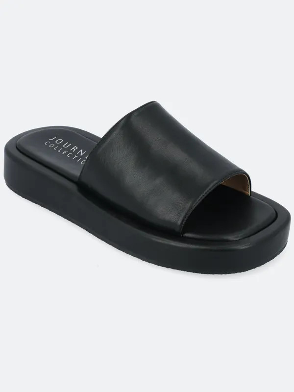 Journee Collection Women's Tru Comfort Foam Denrie Sandals - Black - 6.5 | Verishop