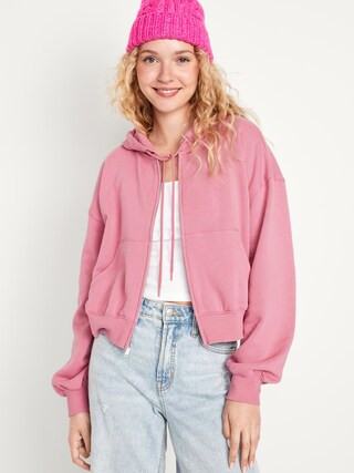 Fleece Full-Zip Hoodie for Women | Old Navy (US)