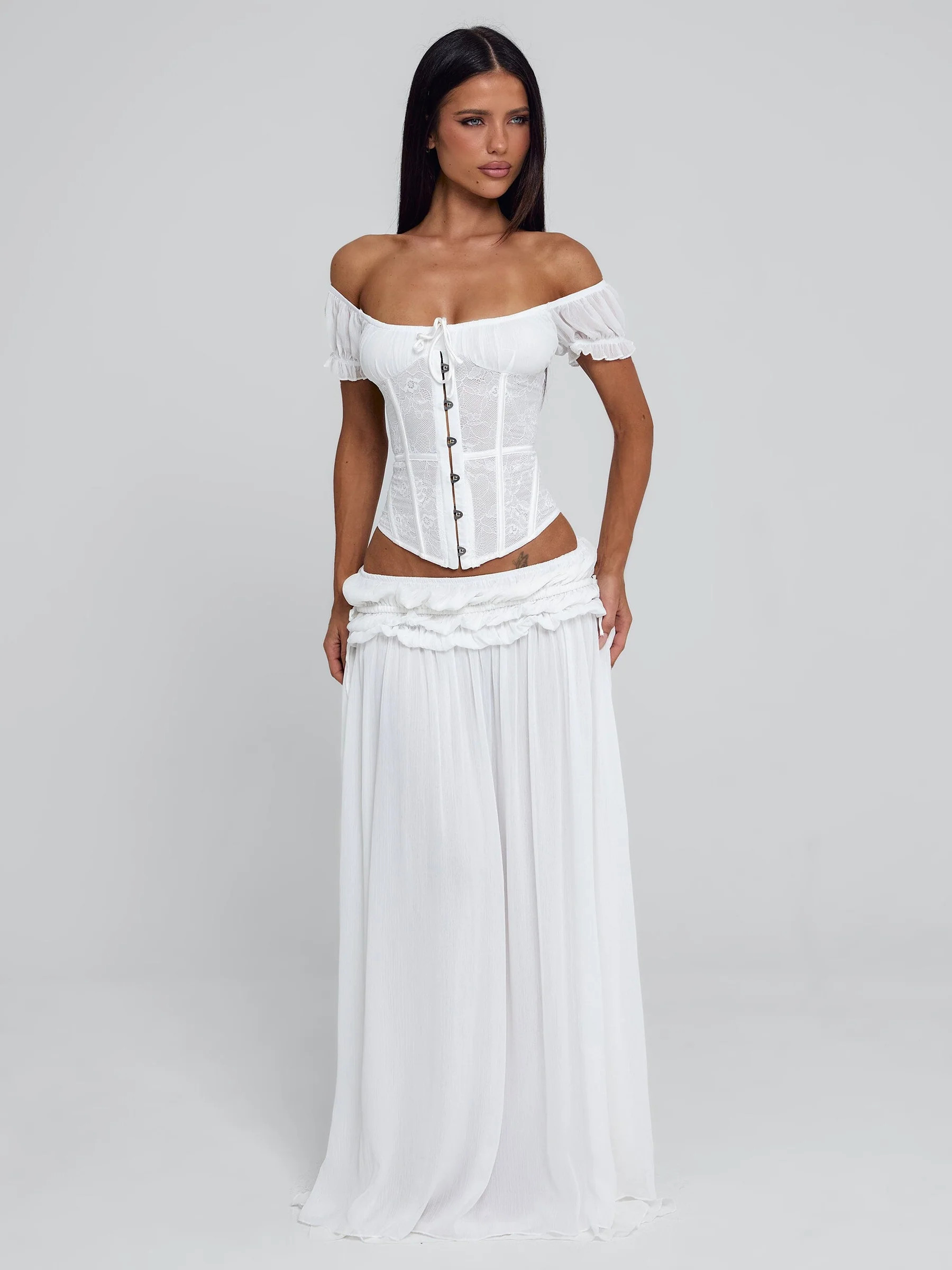 LUBELA MAXI SKIRT WHITE | Outcast (US & UK)