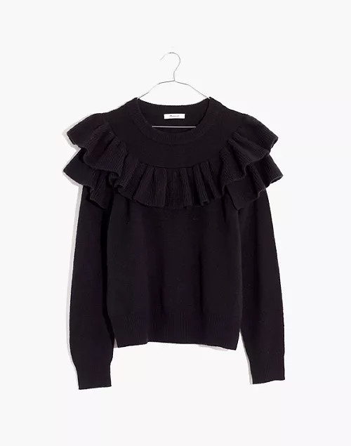 Ruffle-Yoke Sweater in Coziest Yarn | Madewell