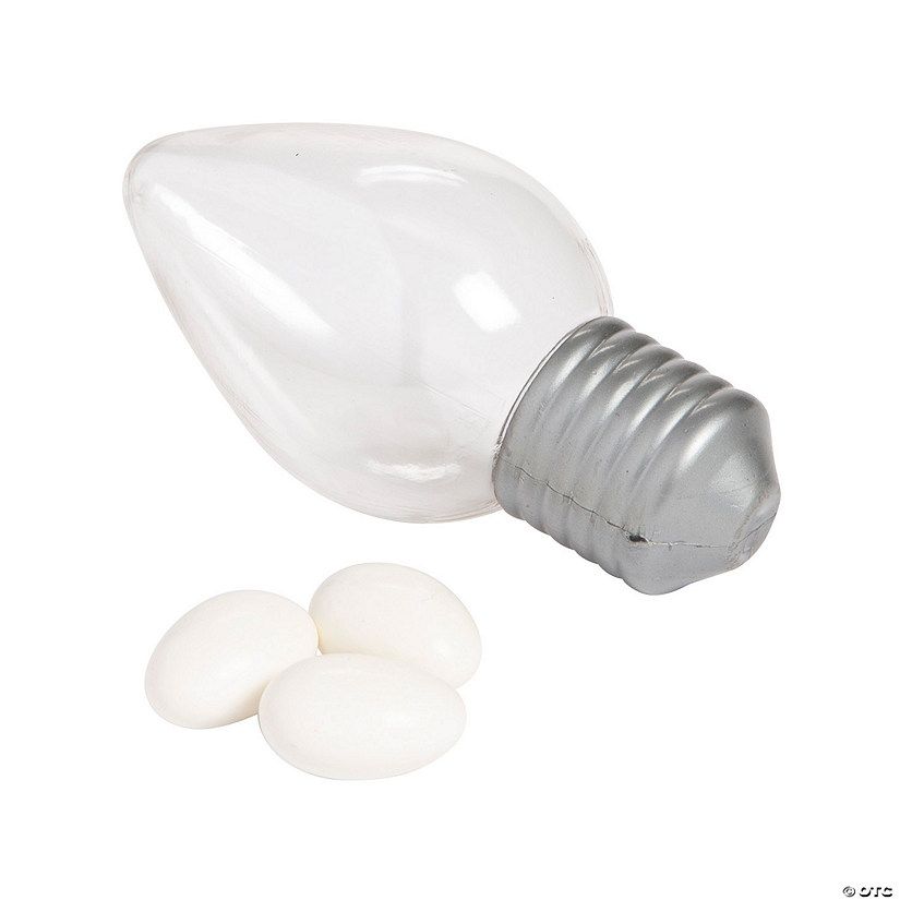 Light Bulb-Shaped BPA-Free Plastic Containers - 12 Pc. | Oriental Trading Company