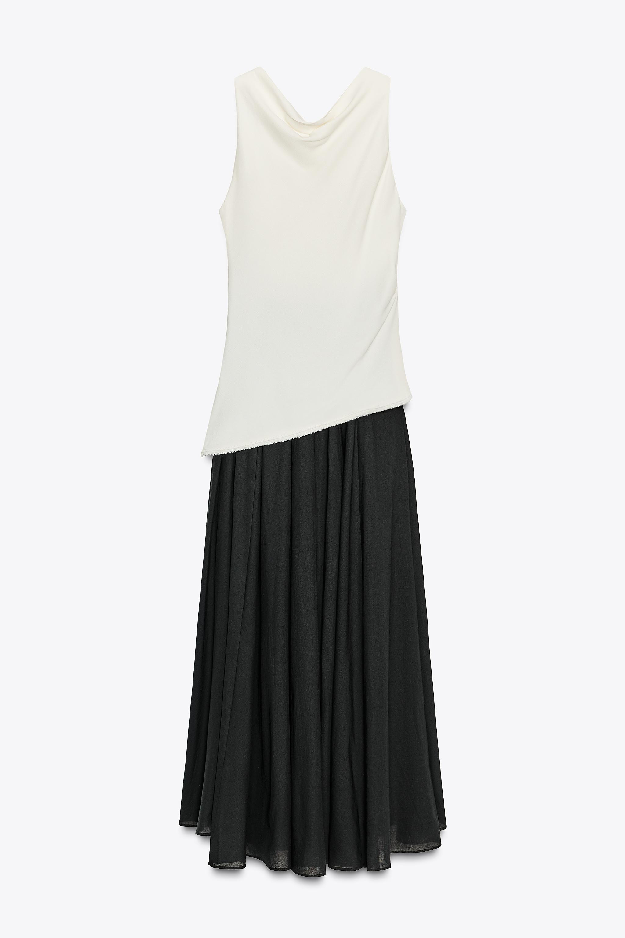 ZW COLLECTION COMBINATION HALTER DRESS | Zara US