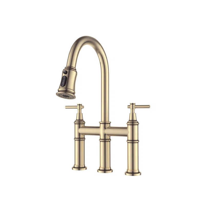 DLGATHBKF01BG Pull Down Bridge Faucet | Wayfair North America