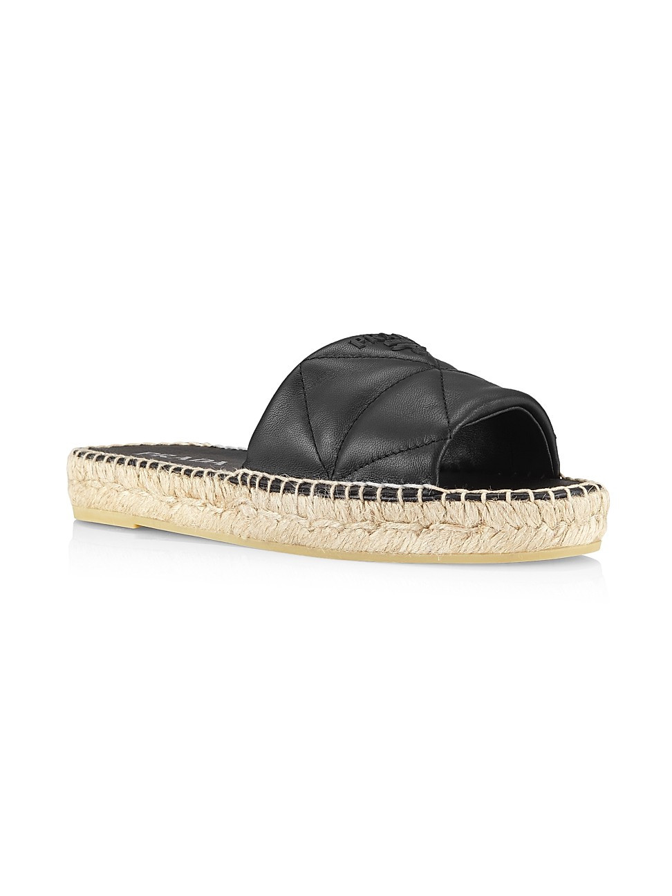 Quilted Leather Espadrille Slides | Saks Fifth Avenue