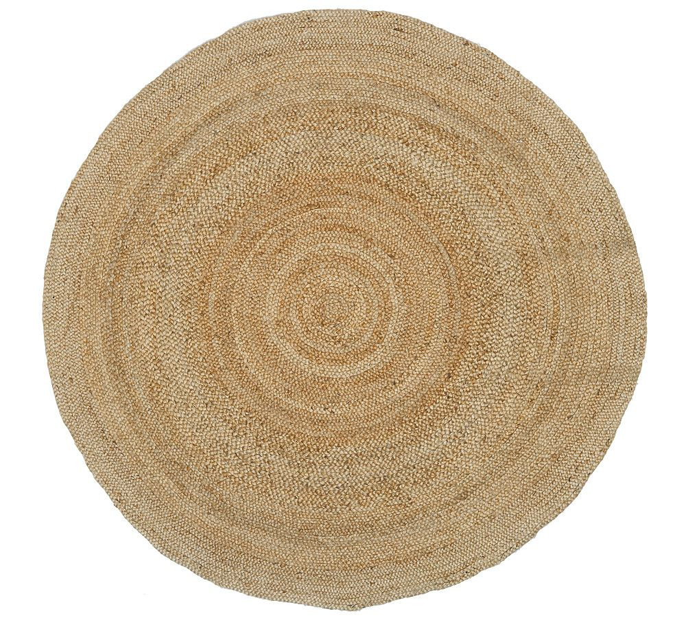 Round Braided Jute Rug, Natural, 6' | Pottery Barn (US)