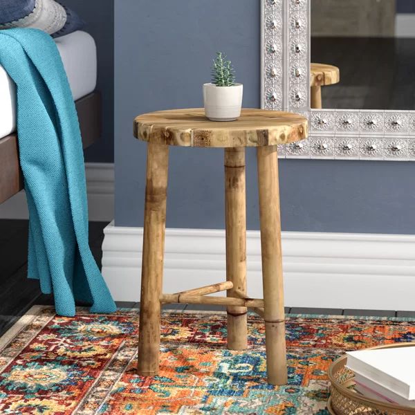 Leday 16.5'' Tall Solid Wood Accent Stool | Wayfair North America