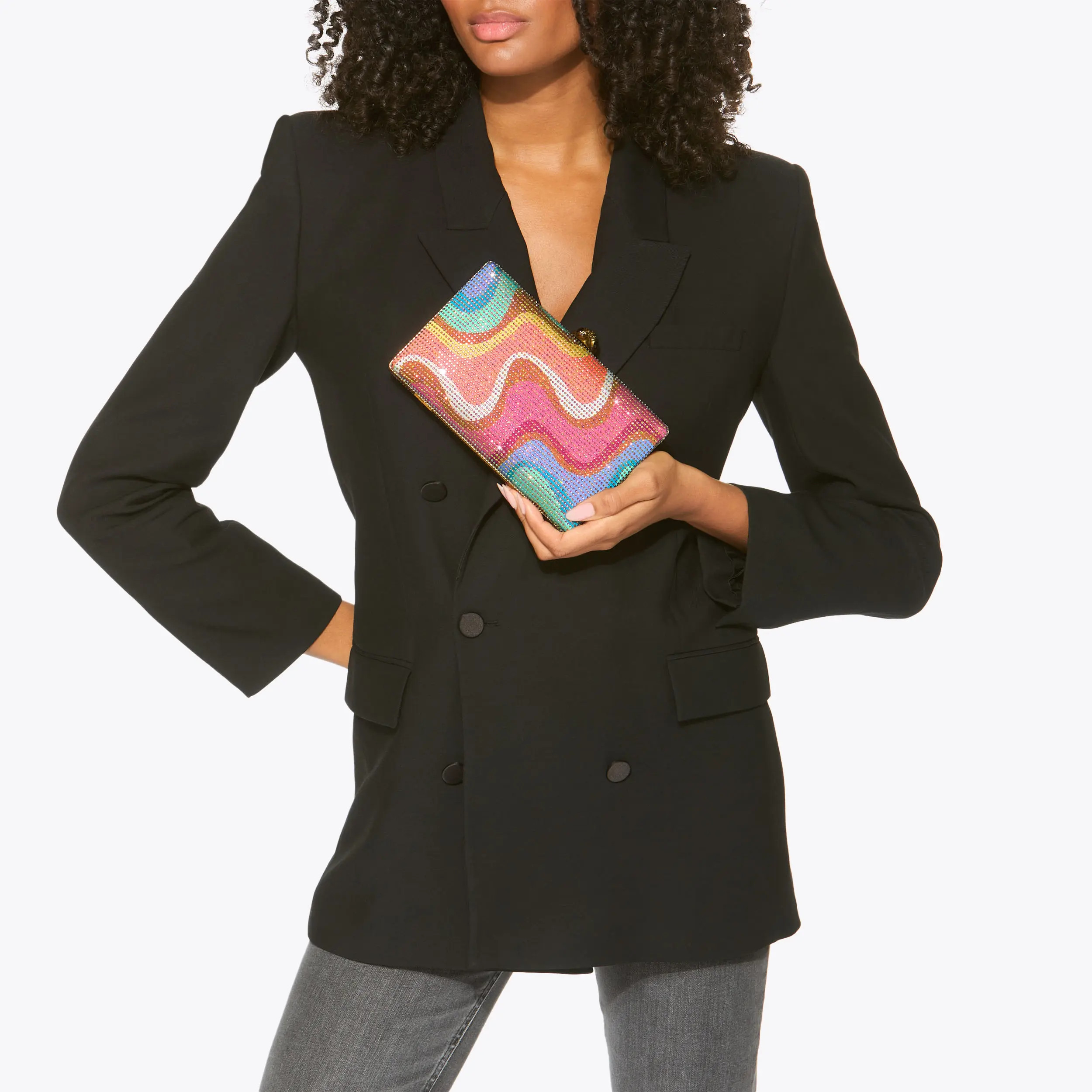 crystal kensington clutch bag | Kurt Geiger US