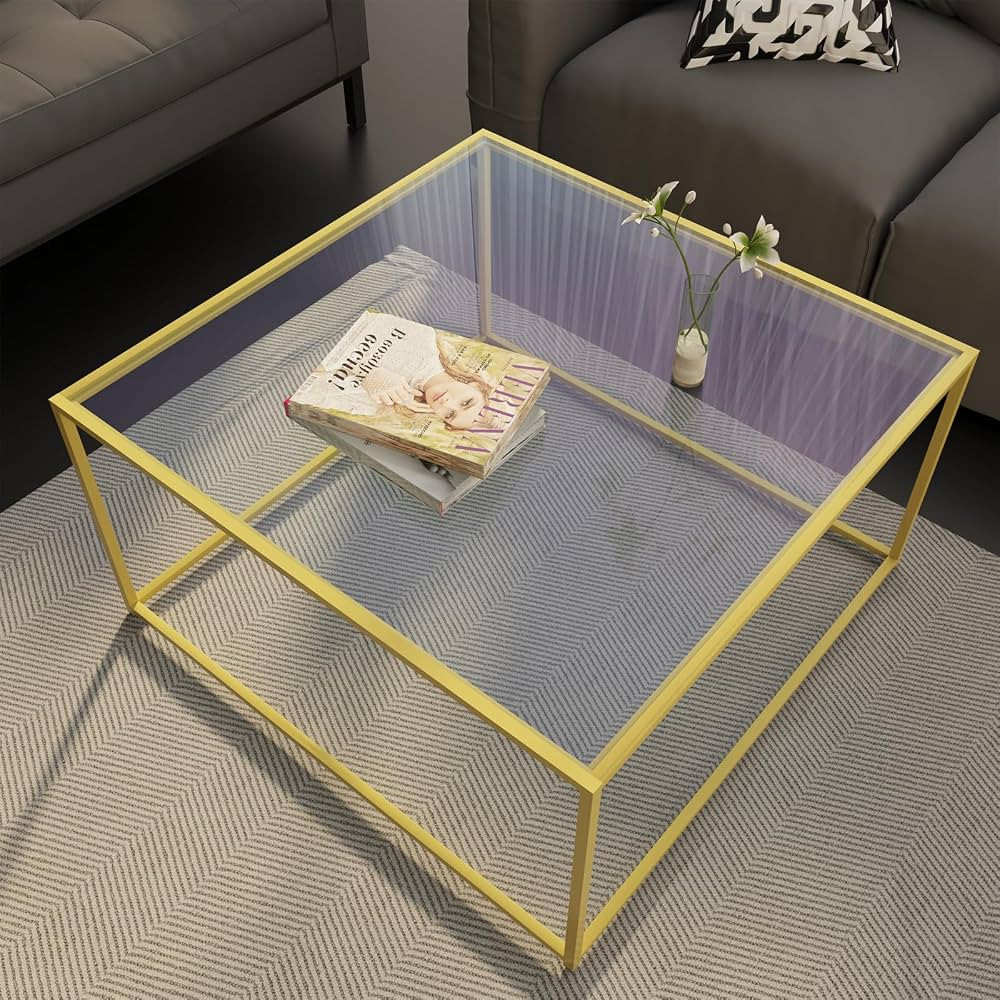 Glass Coffee Table Modern Center Table,Minimalist Coffee Table Sofa Side Tea Table for Living Roo... | Amazon (CA)