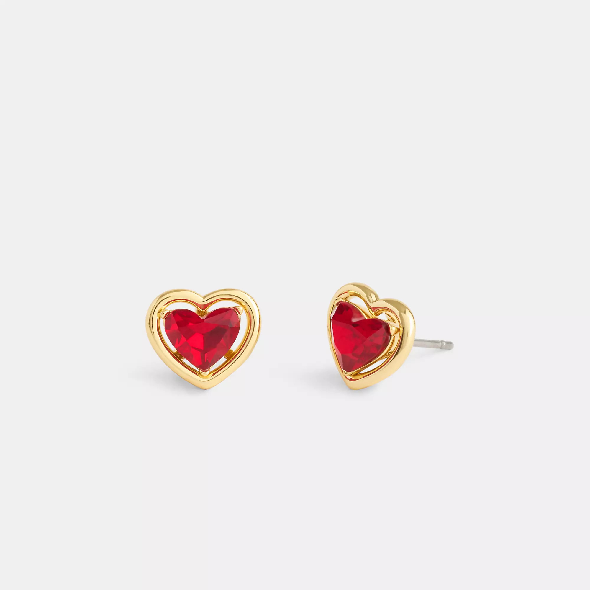 Halo Heart Stud Earrings | Coach (US)