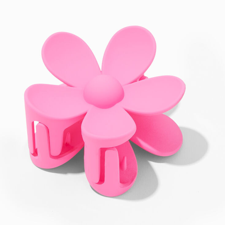 Fuchsia Matte Flower Hair Claw | Claire's (UK)