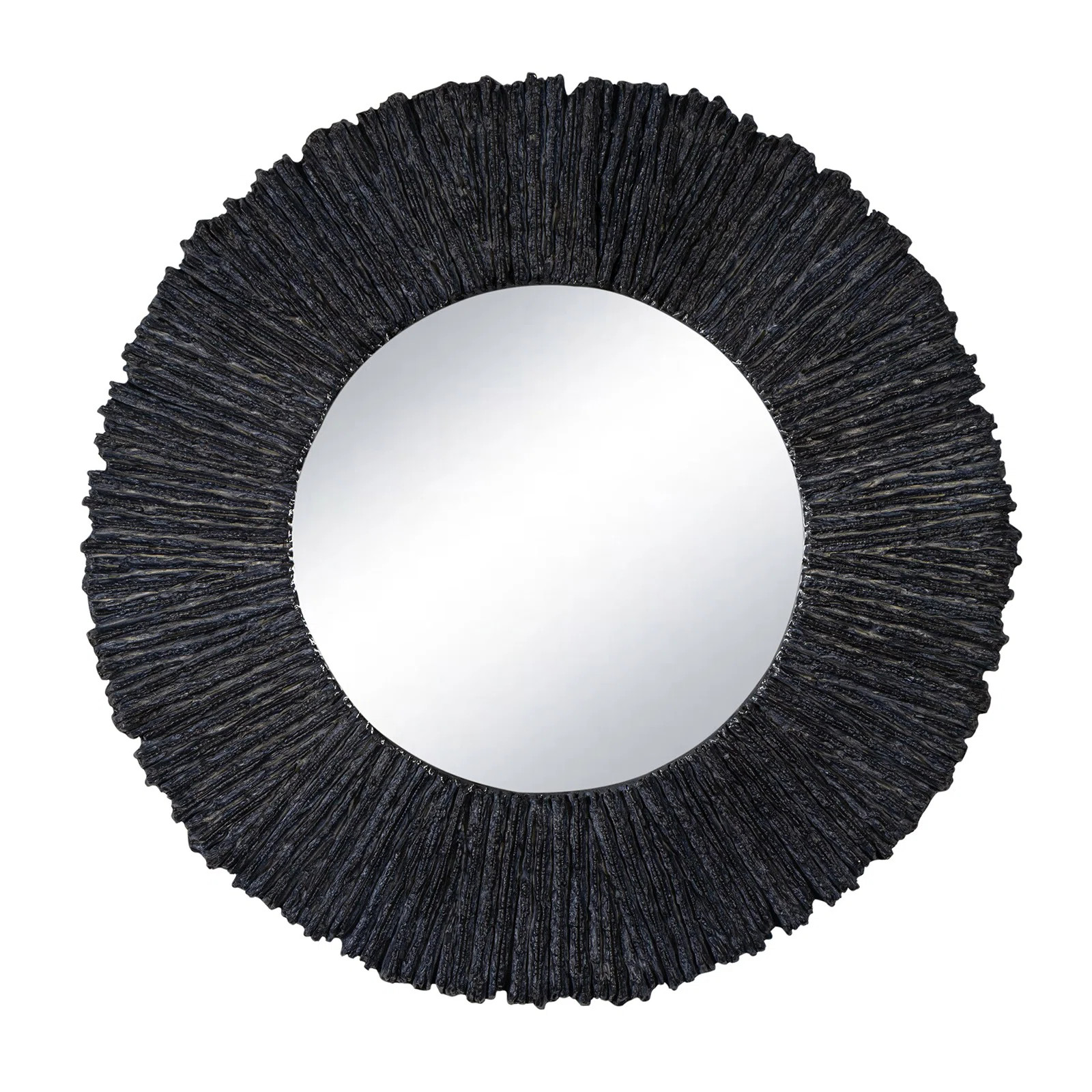 Slate Mirror Round (Black) | Perigold