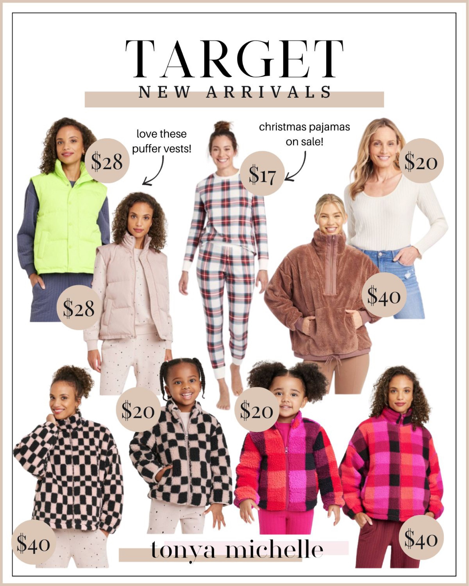 New at target style - target coats and jackets - Christmas pajamas - matching family outfits - mommy and me - kids and toddler jackets - puffer vests 


#LTKunder50 #LTKFind #LTKSeasonal
