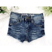 Girls Distressed Denim Shorts, Baby Girl Jean Toddler Ripped Shorts Trendy Sized Newborn-5T | Etsy (US)