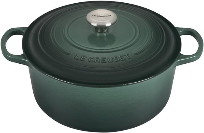 Le Creuset 5 1/2 Qt. Signature Round French Oven w/Additional Engraved Personalized Stainless Ste... | Amazon (US)