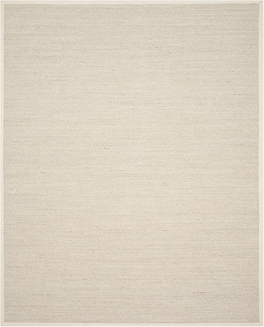 SAFAVIEH Natural Fiber Collection Area Rug - 8' x 10', Marble & Beige, Border Sisal Design, Easy ... | Amazon (US)