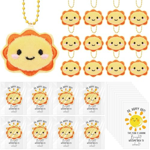 Hotop 30 Sets Sun Plush Keychains, Back to School Gifts for Kids | Amazon (US)