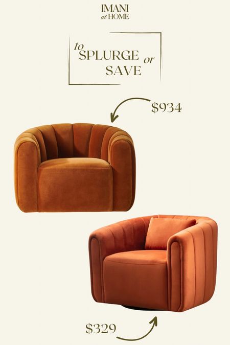 Should you splurge or save on a rust swivel chair? Check out these two options from Wayfair and CB2

#LTKsalealert #LTKFind #LTKhome