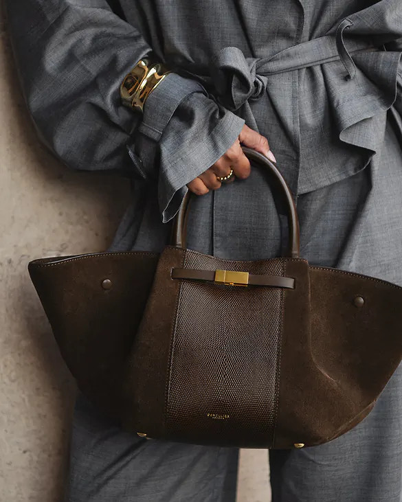 Emelie Lindmark x The Midi New York | Mocha Suede & Mocha Lizard-Effect | DeMellier | DeMellier