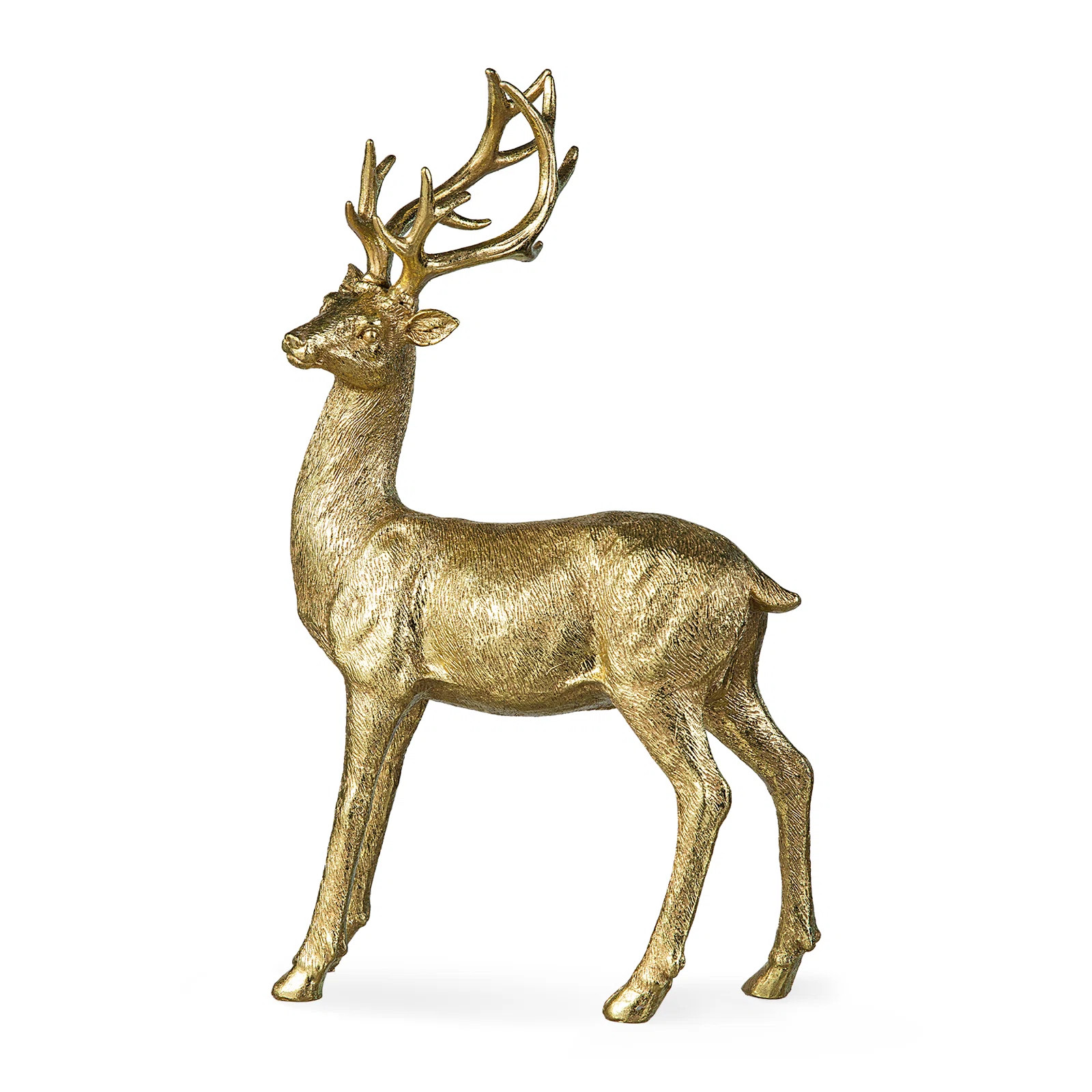 16.25" H Resin Christmas Standing Reindeer Figurine Table Decor | Wayfair North America