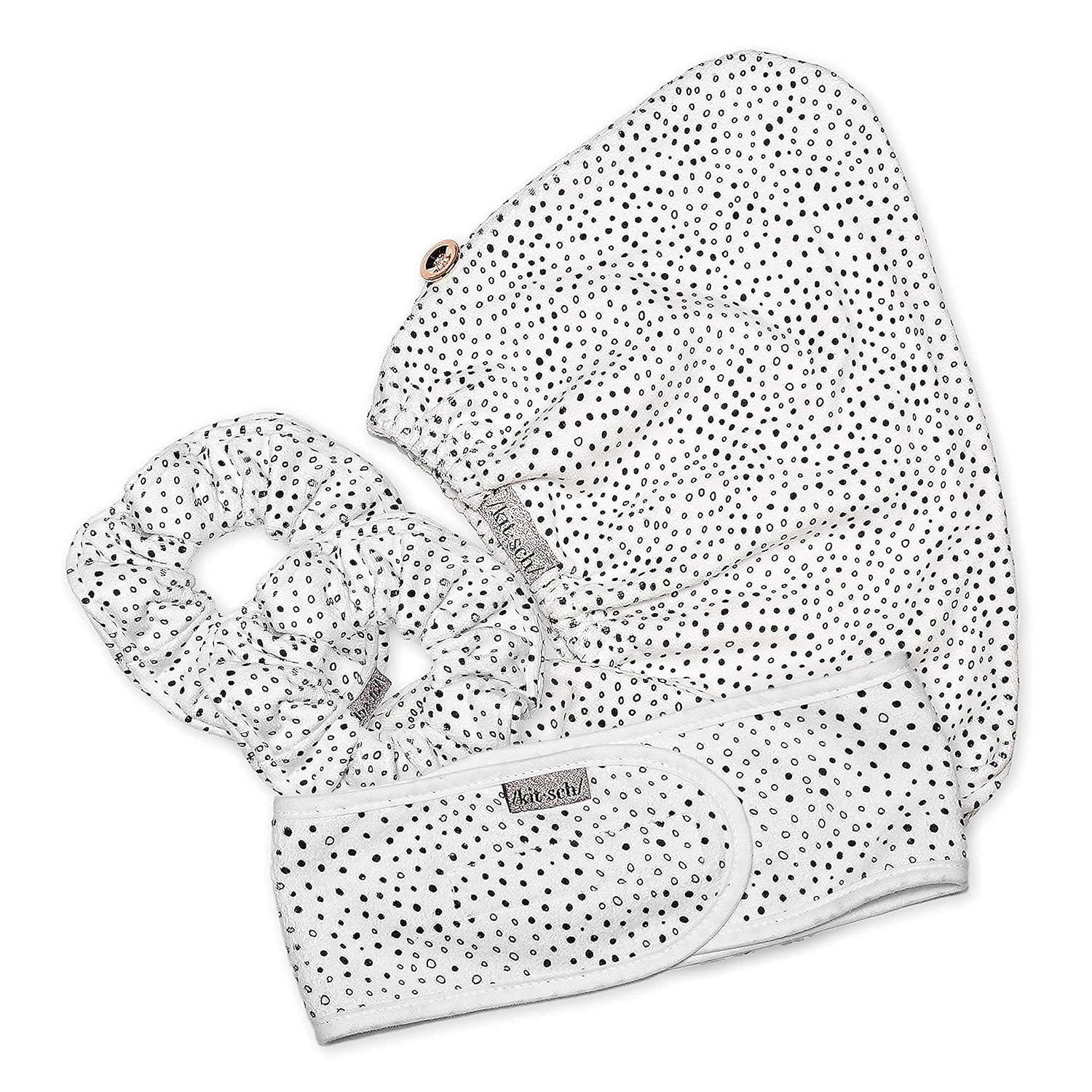 Kitsch Spa Headband, Microfiber Hair Towel and Scrunchies Cleanse Bundle (Dot) | Amazon (US)