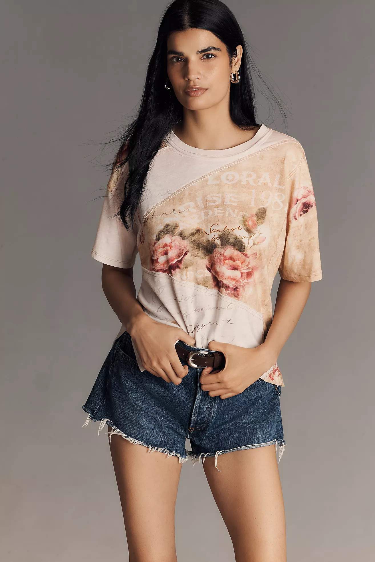 Pilcro Spliced Easy Tee | Anthropologie (US)