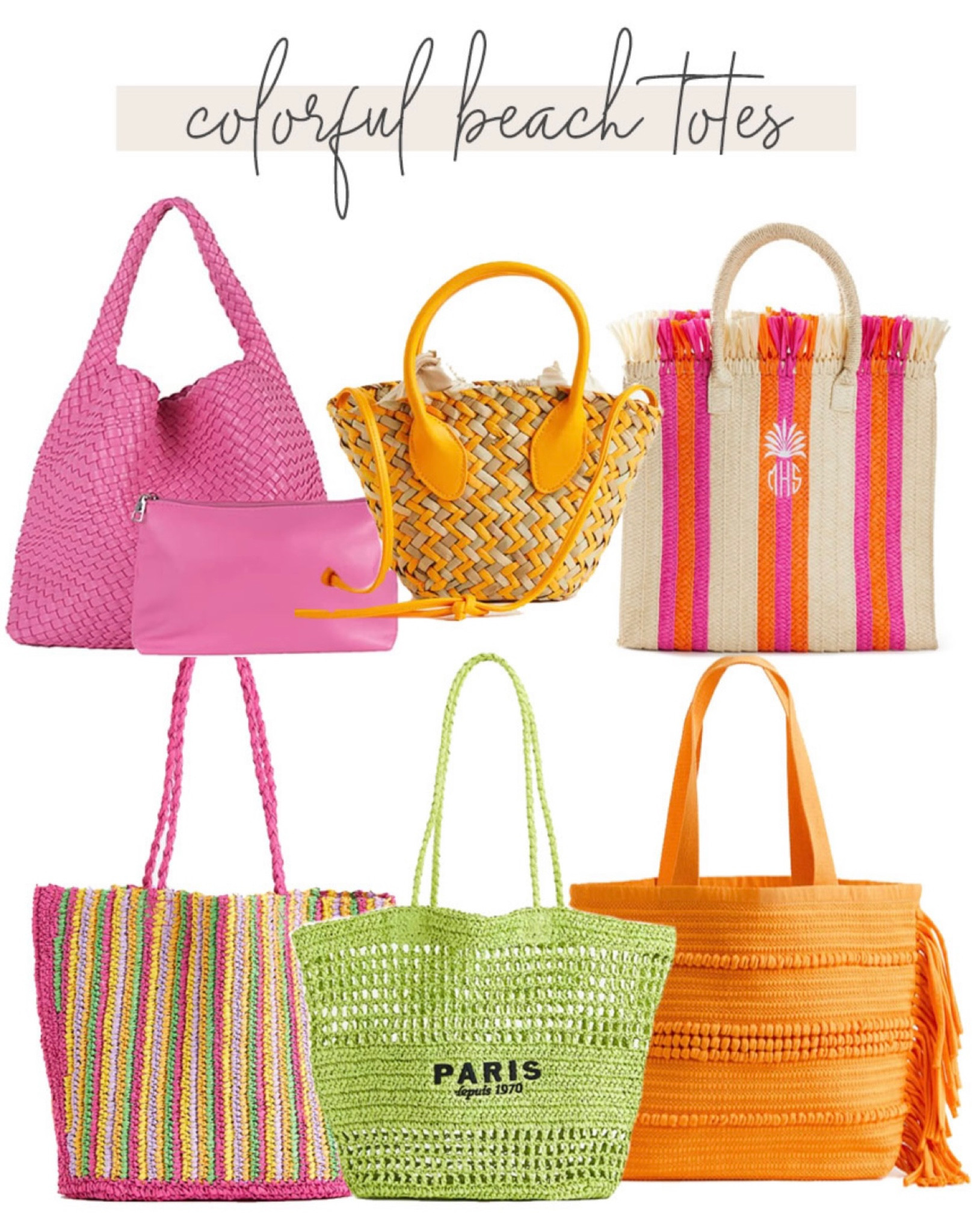 New colorful beach totes! 

#resortwear #beachtote #poolbag #vacationbag #colorfulstrawtote 

#LTKSeasonal #LTKunder100 #LTKitbag